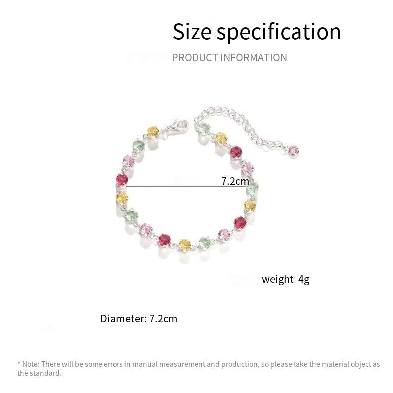 Brass zircon bracelet