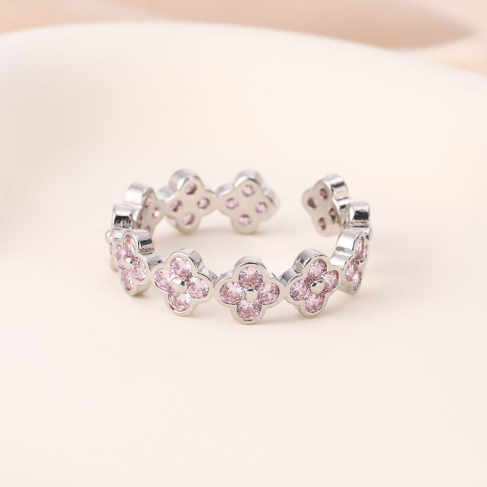 Colored zircon split ring