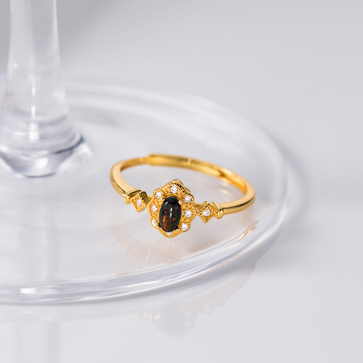 S925 sterling silver diamond ring