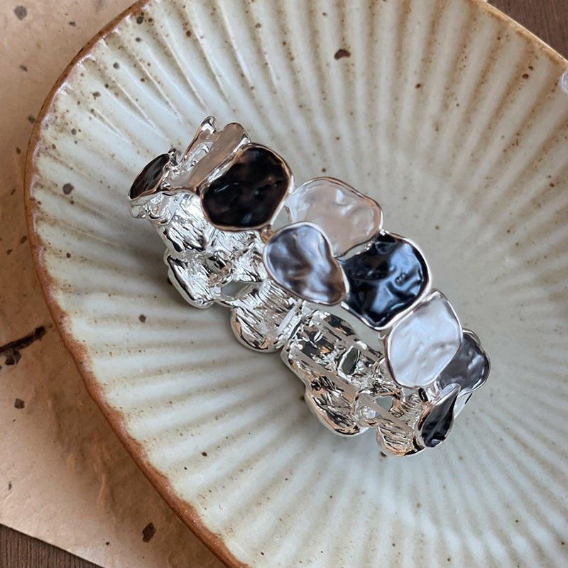 Oil dripping geometric round star butterfly color bracelet