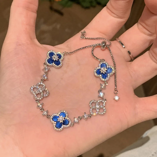 Zircon Clover Adjustable Bracelet