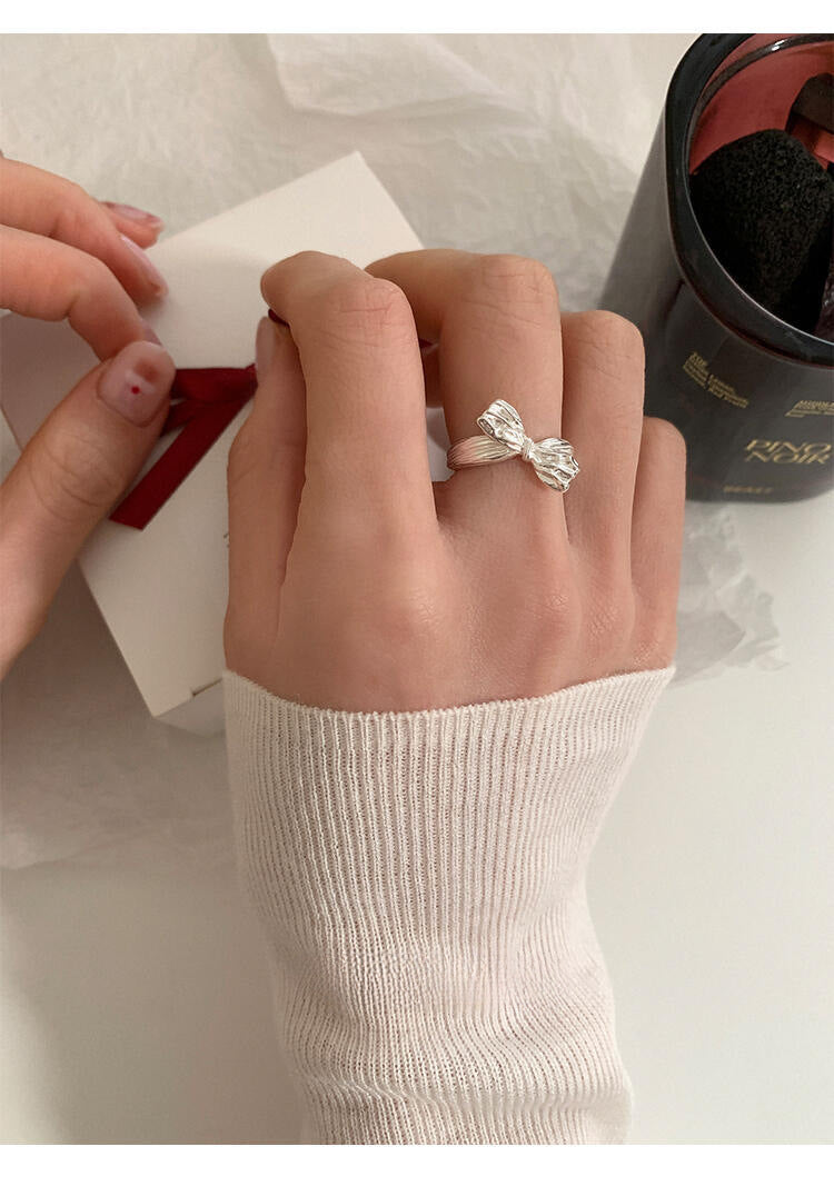 Bow S925 sterling silver ring