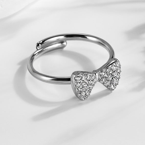 Super Flash Sky Star Titanium Zircon Ring