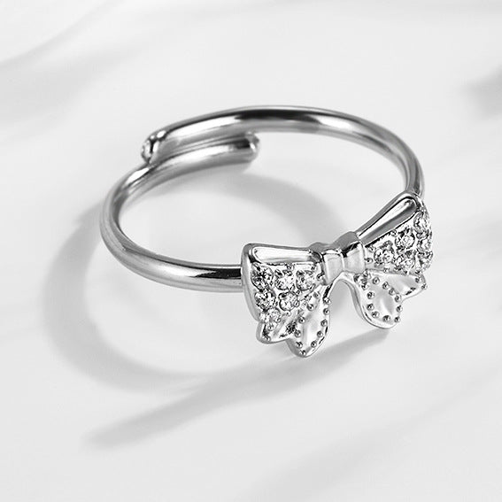 Super Flash Sky Star Titanium Zircon Ring