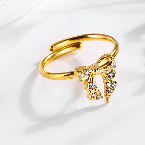 Super Flash Sky Star Titanium Zircon Ring