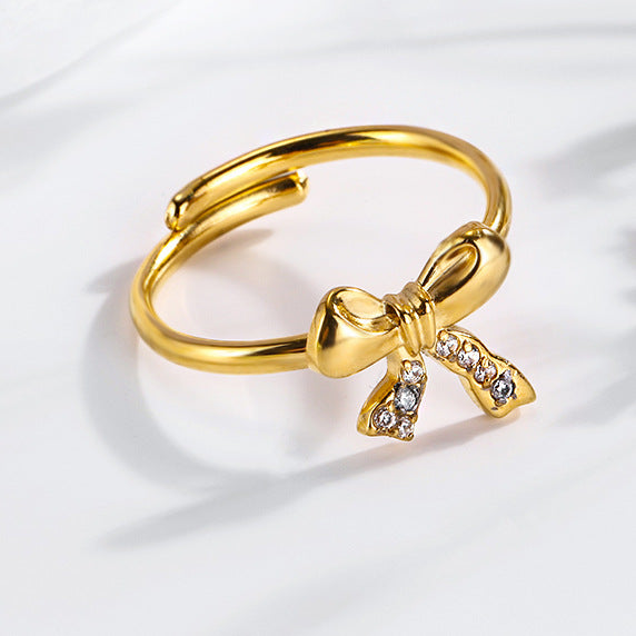 Super Flash Sky Star Titanium Zircon Ring