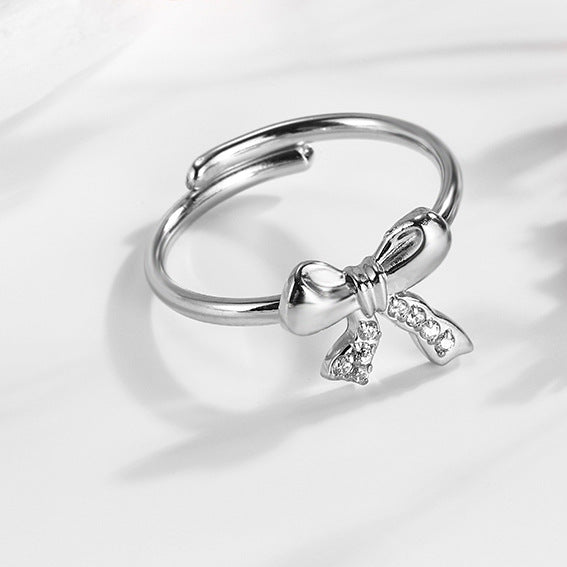 Super Flash Sky Star Titanium Zircon Ring