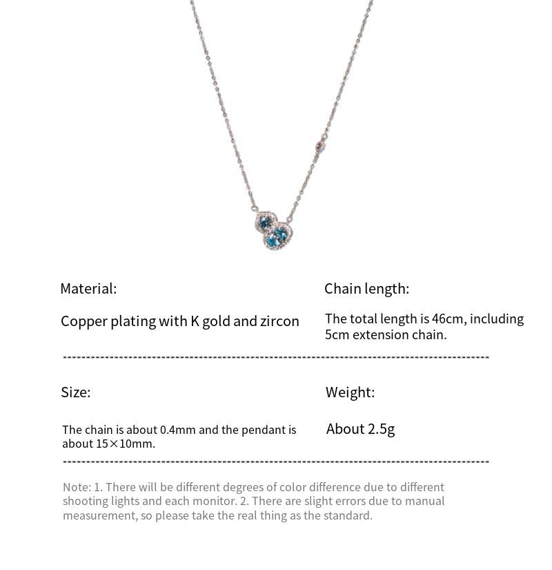 Super Flash Blue Crystal Gourd pendant necklace