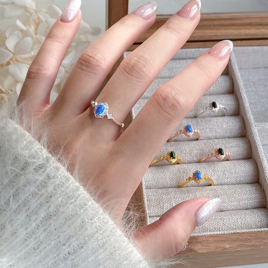 S925 sterling silver diamond ring