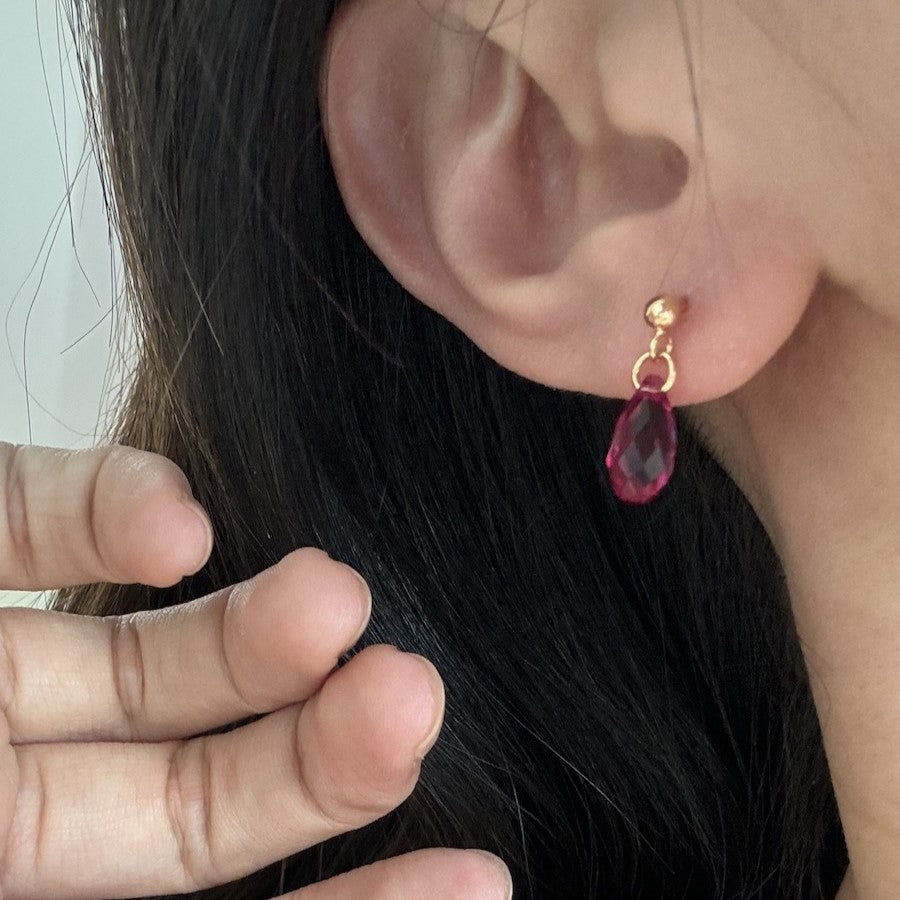 Hand-made Swarovski multicolor crystal earrings S925 silver needle