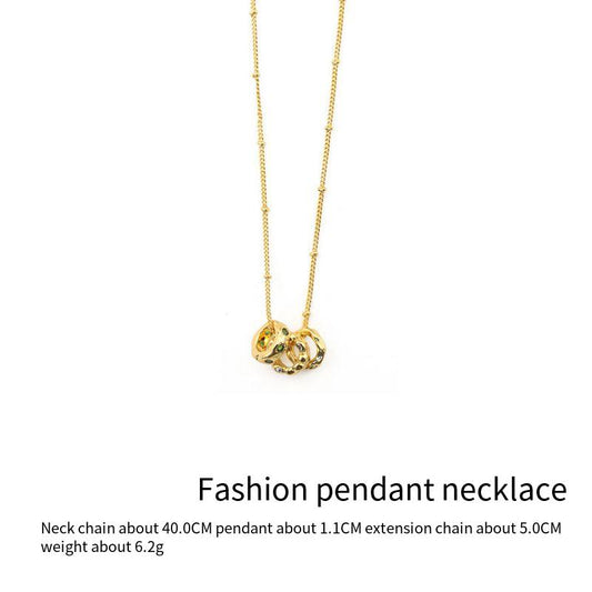 Emerald zircon necklace