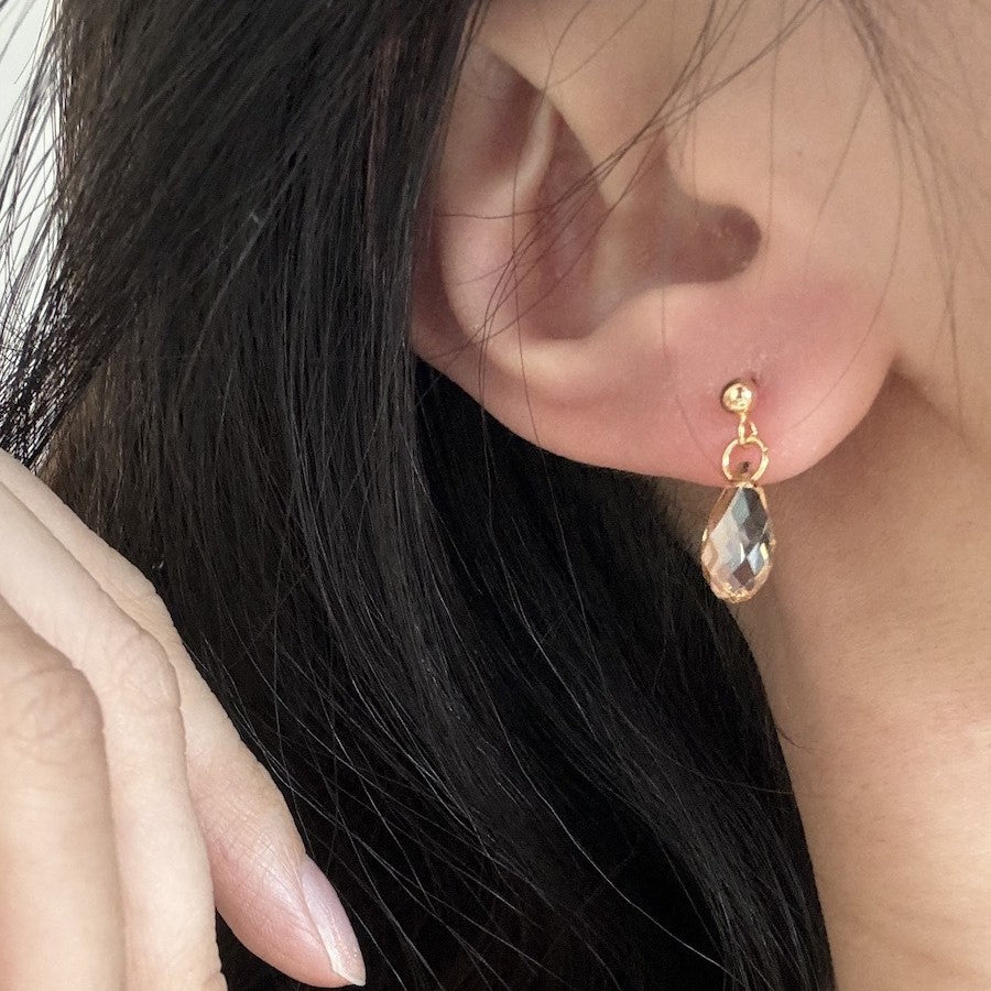 Hand-made Swarovski multicolor crystal earrings S925 silver needle