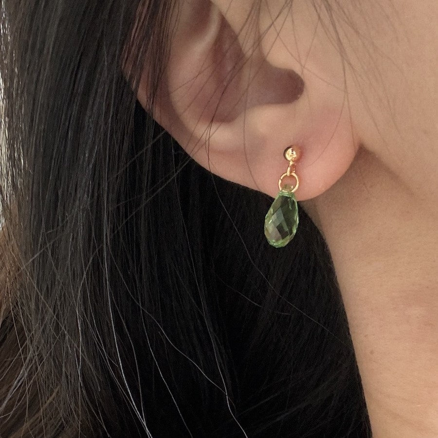 Hand-made Swarovski multicolor crystal earrings S925 silver needle