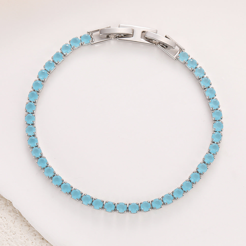 High quality zircon flower oval bracelet