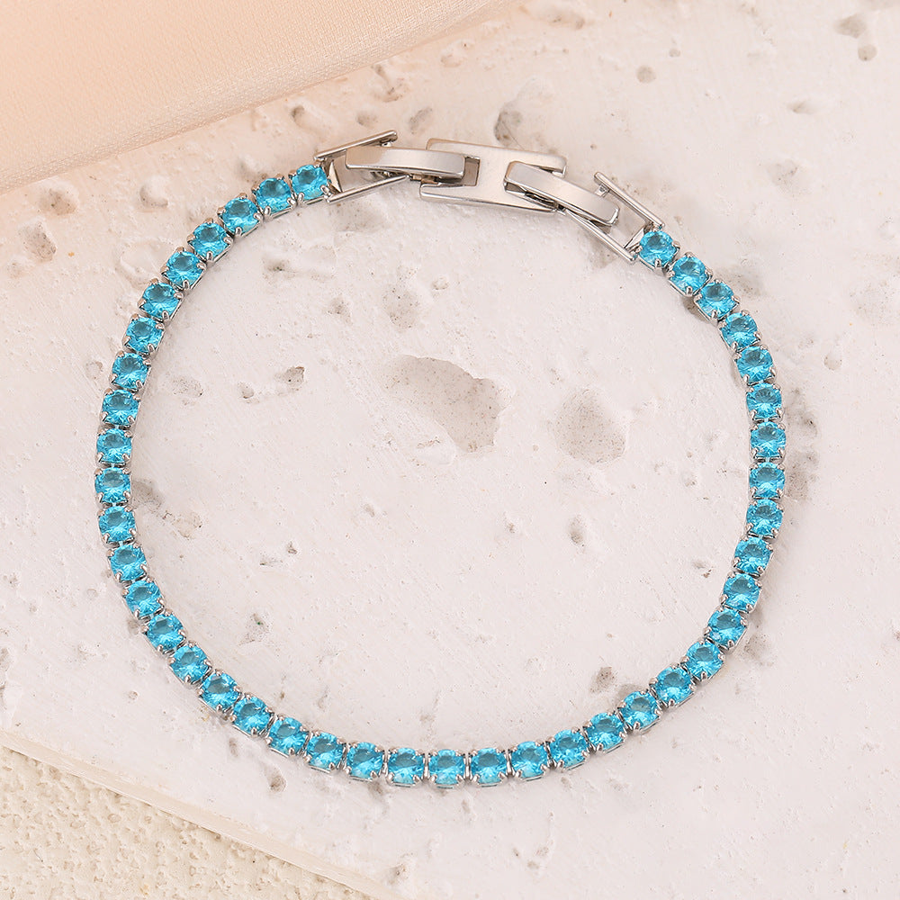 High quality zircon flower oval bracelet