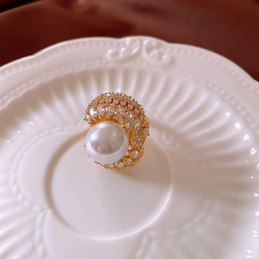 Real gold electroplated zircon split ring