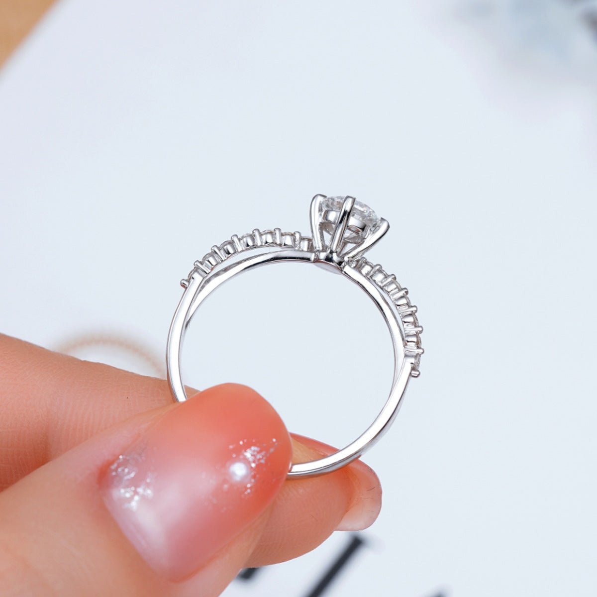 S925 sterling silver crown ring
