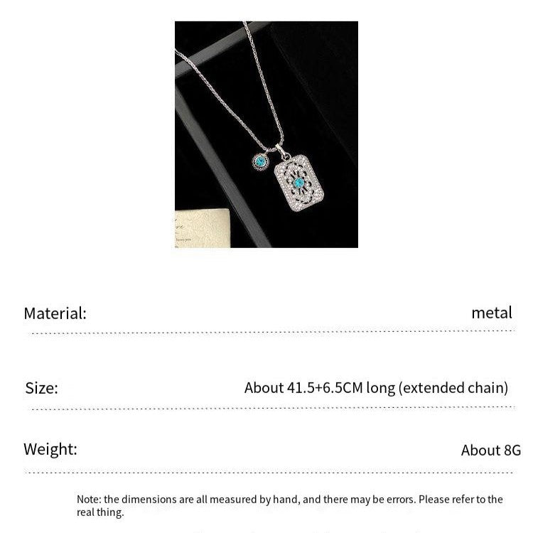 Blue diamond necklace