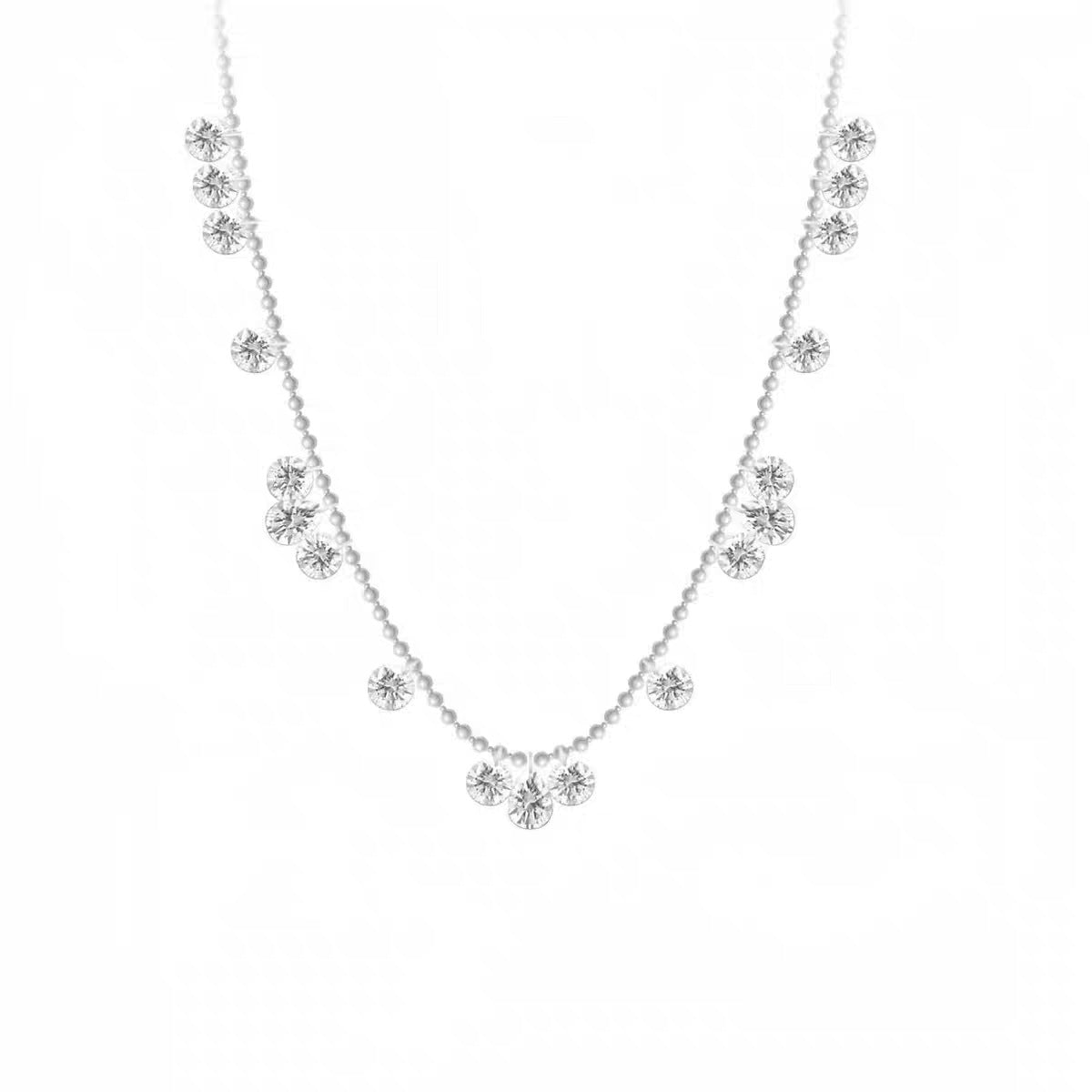 S925 sterling silver gypsophila necklace