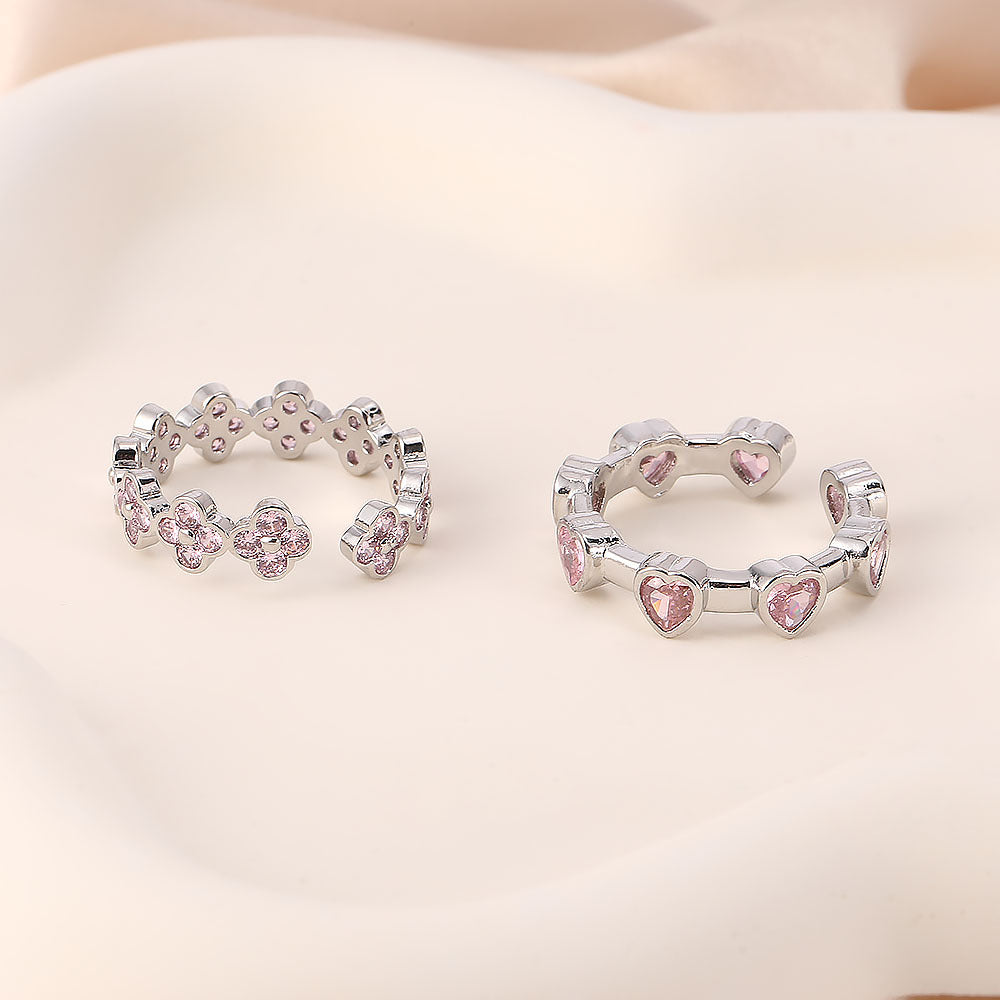 Colored zircon split ring