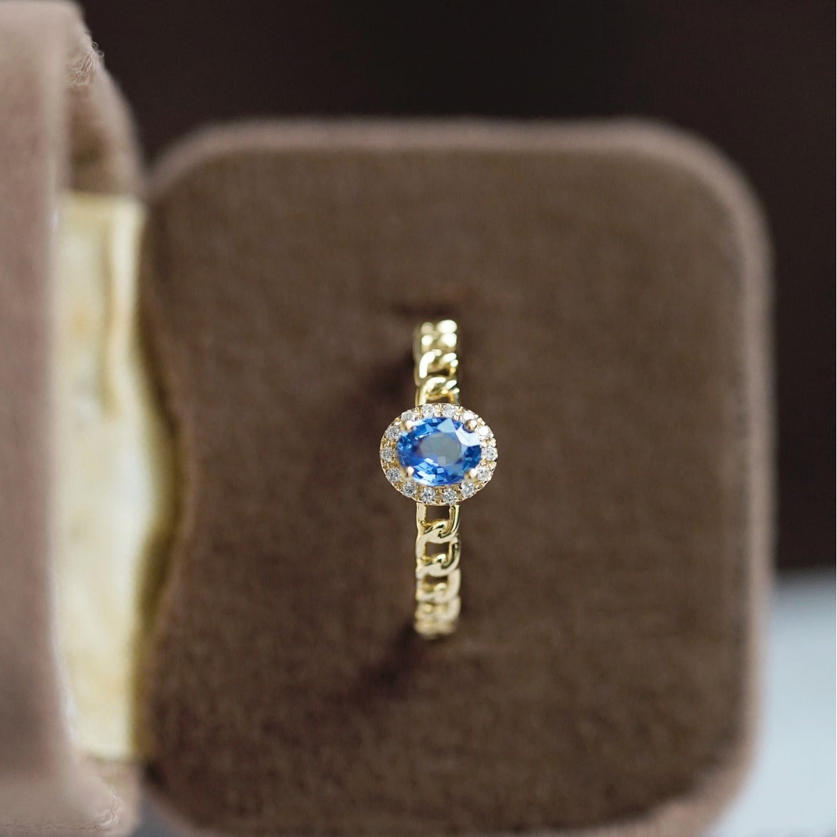 S925 sterling silver chain ring