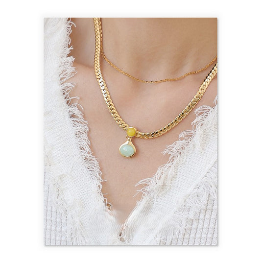 Tianhe Stone Necklace Earrings Set