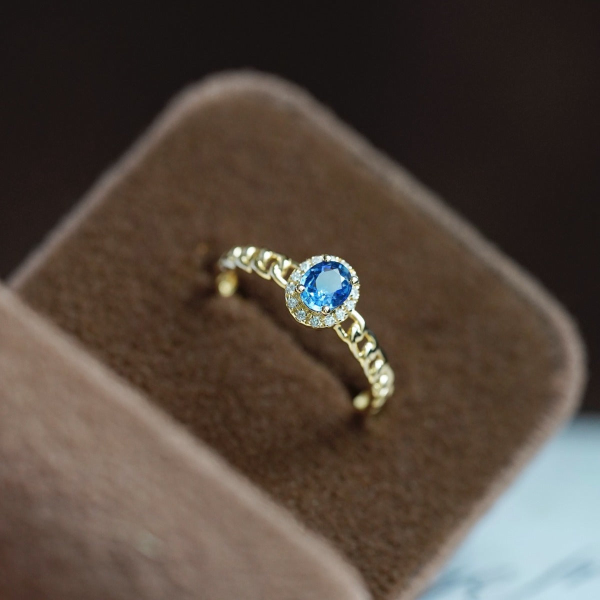 S925 sterling silver chain ring