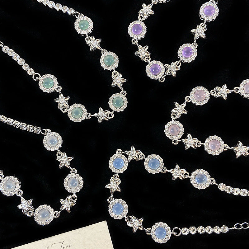 Opal round zircon bracelet