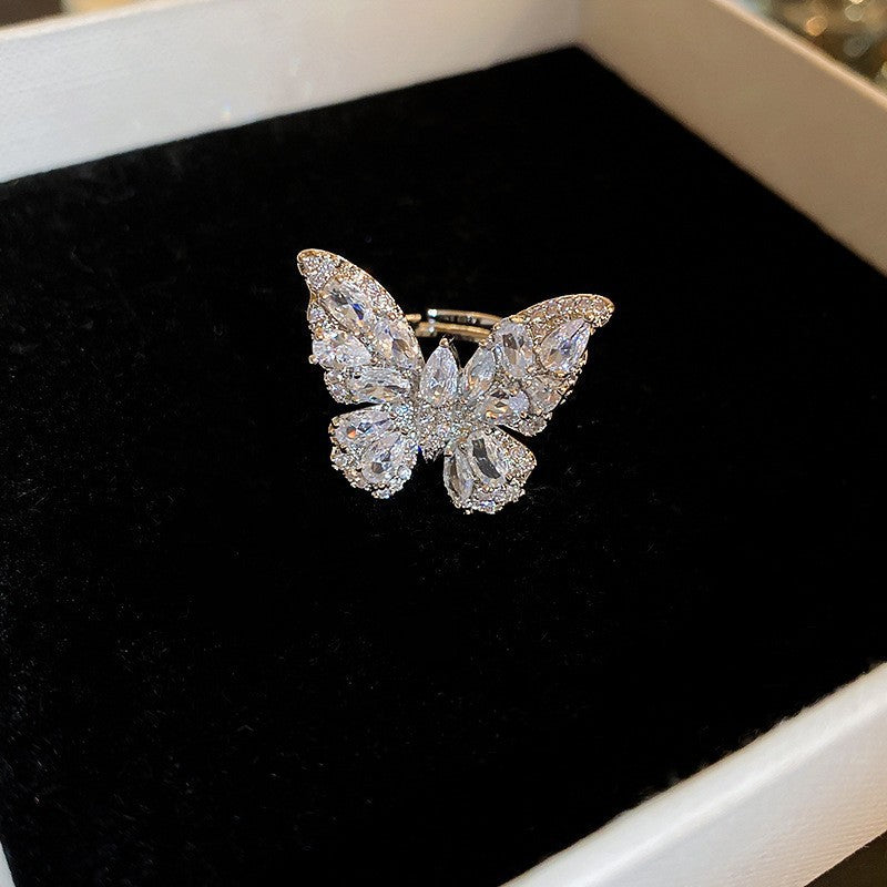Real gold electroplated zircon split ring