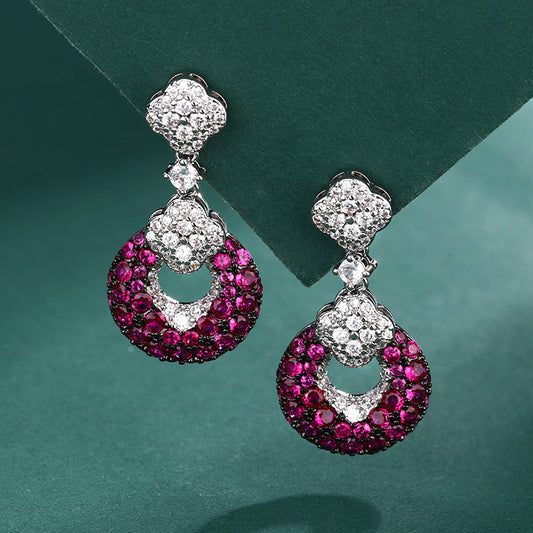 S925 silver needle studded earrings