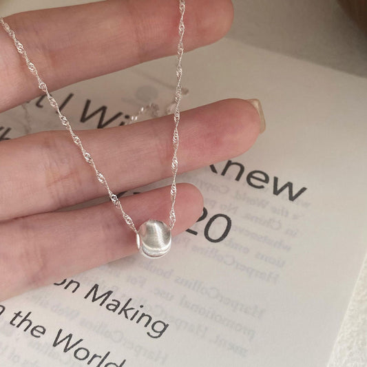 S925 sterling silver cat eye ripple necklace