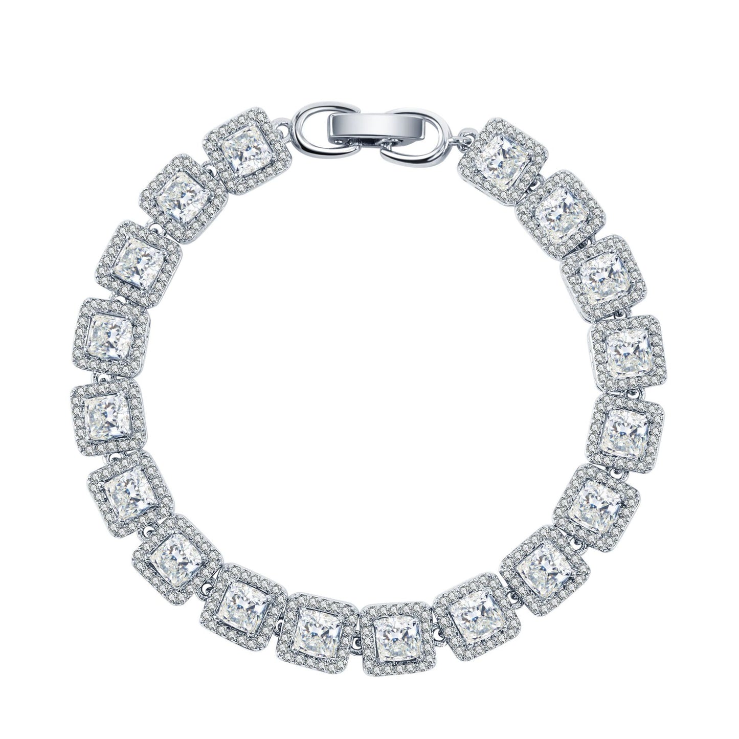 High quality zircon flower oval bracelet