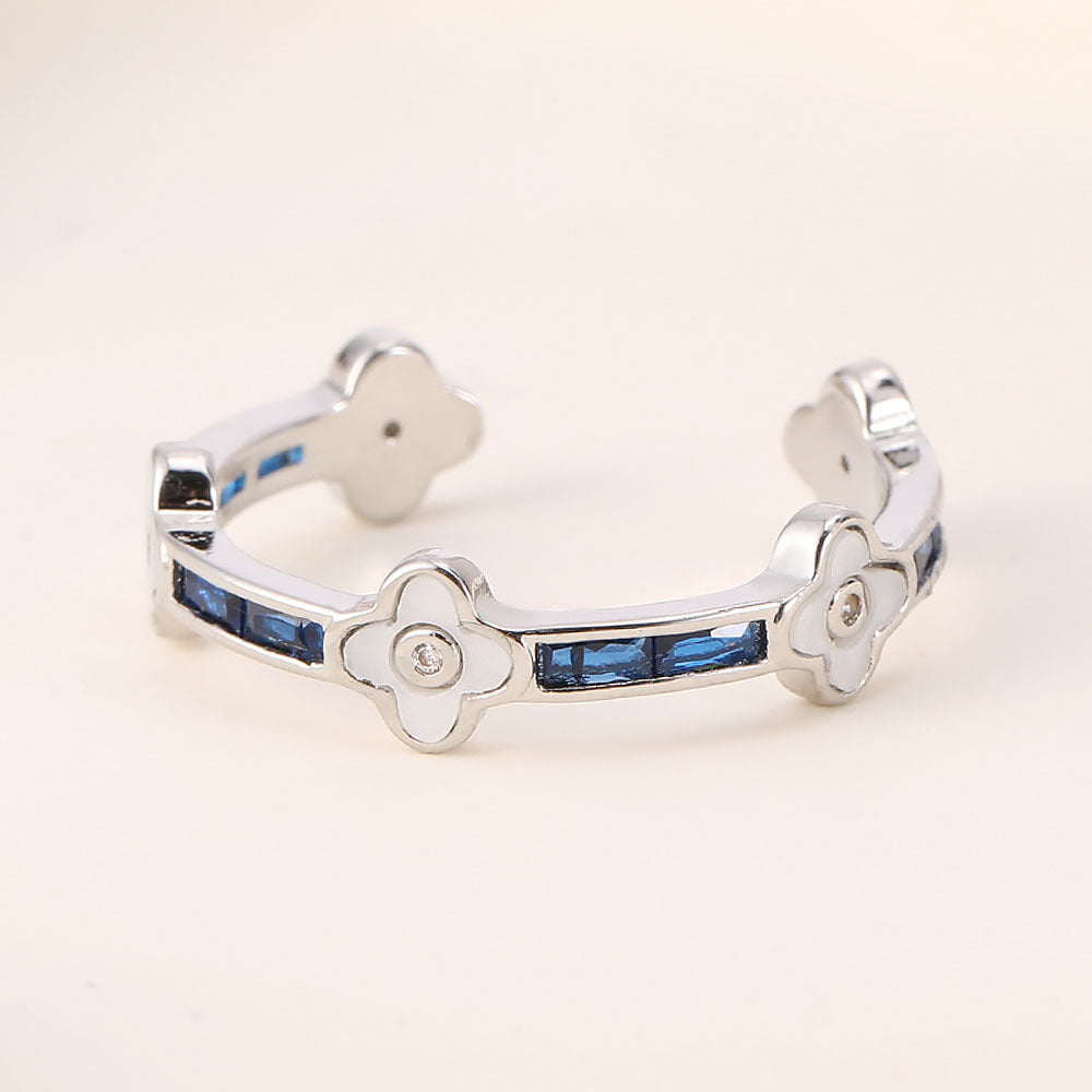 Colored zircon split ring