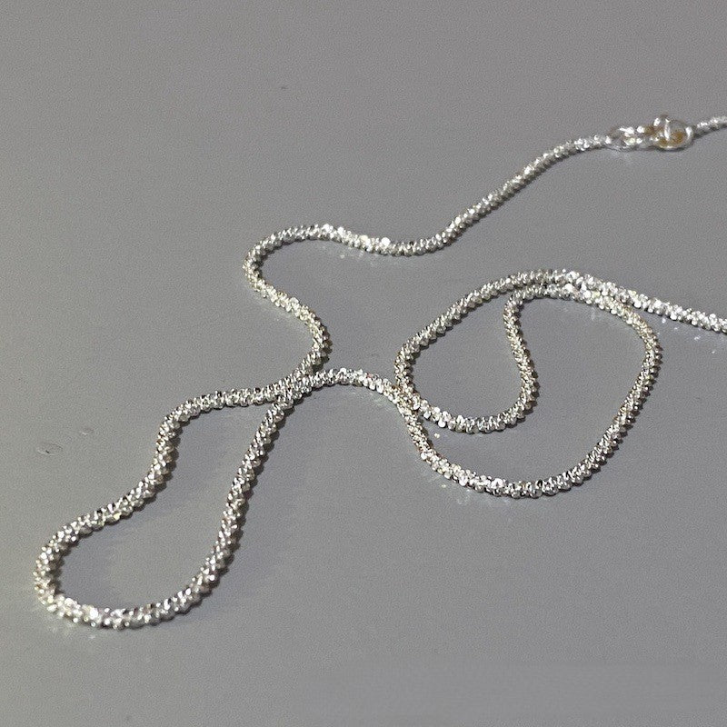 S925 sterling silver sparkling necklace