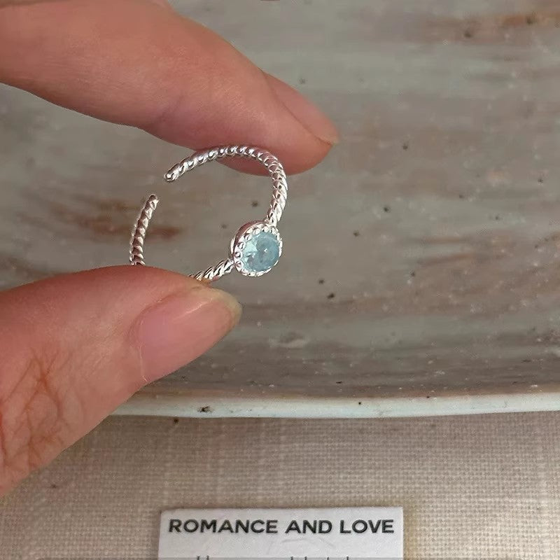 S925 sterling silver freshwater pearl flower ring