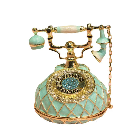 Enamel Jewelry Box & Phone Decor