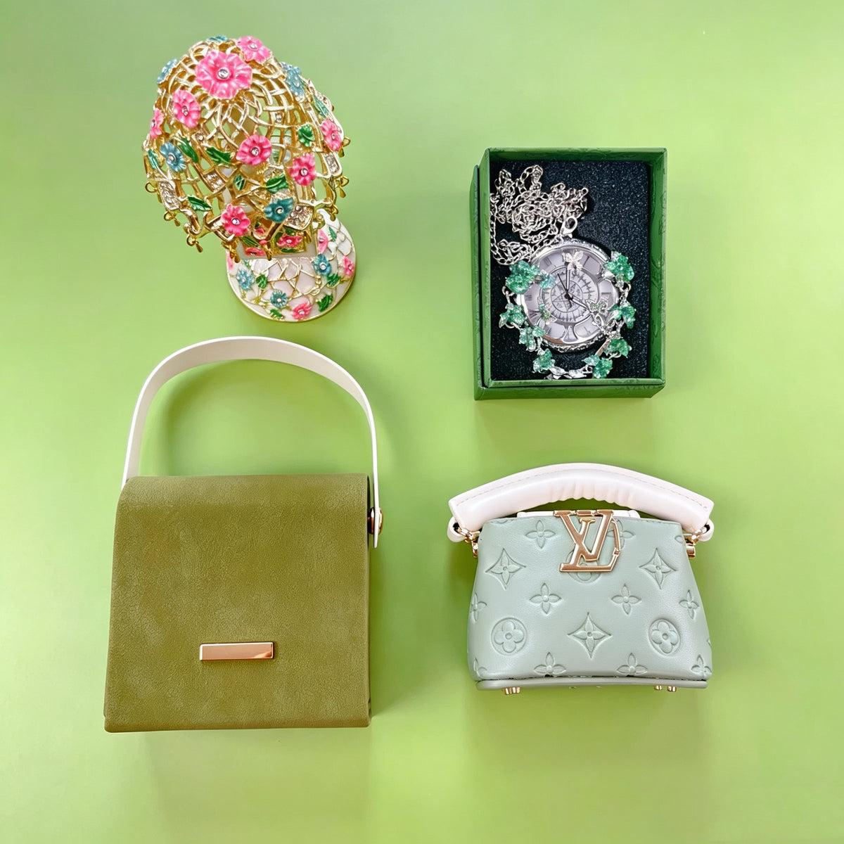 Green Jewelry & Gift Curated Set
