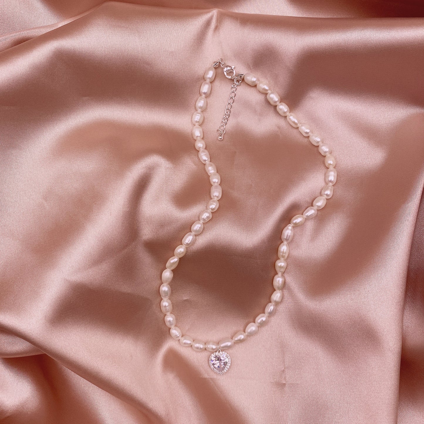 Water Drop Zircon Freshwater Pearl Necklace