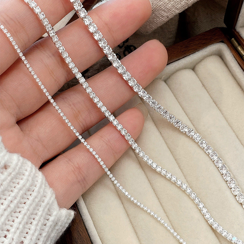 S925 sterling silver full diamond bracelet