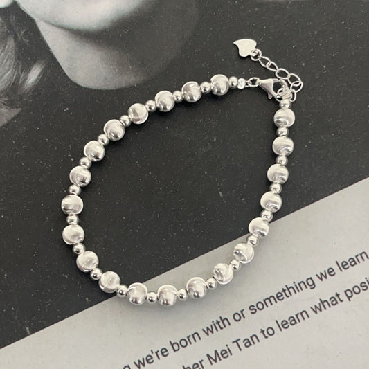 S925 sterling silver cat eye transfer bead bracelet