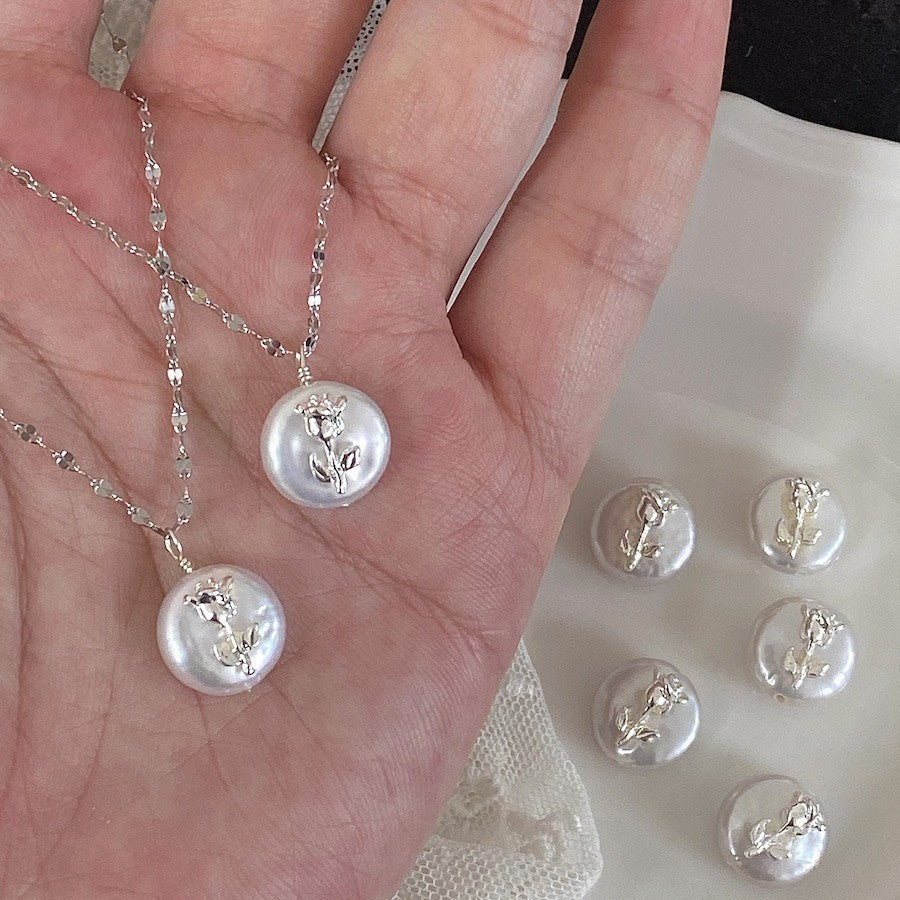 baroque pearl S925 sterling silver necklace