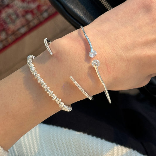 Overlapping and wearing micro-inlaid fine-row agate bracelet