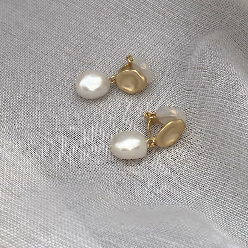 baroque pearl stud earrings
