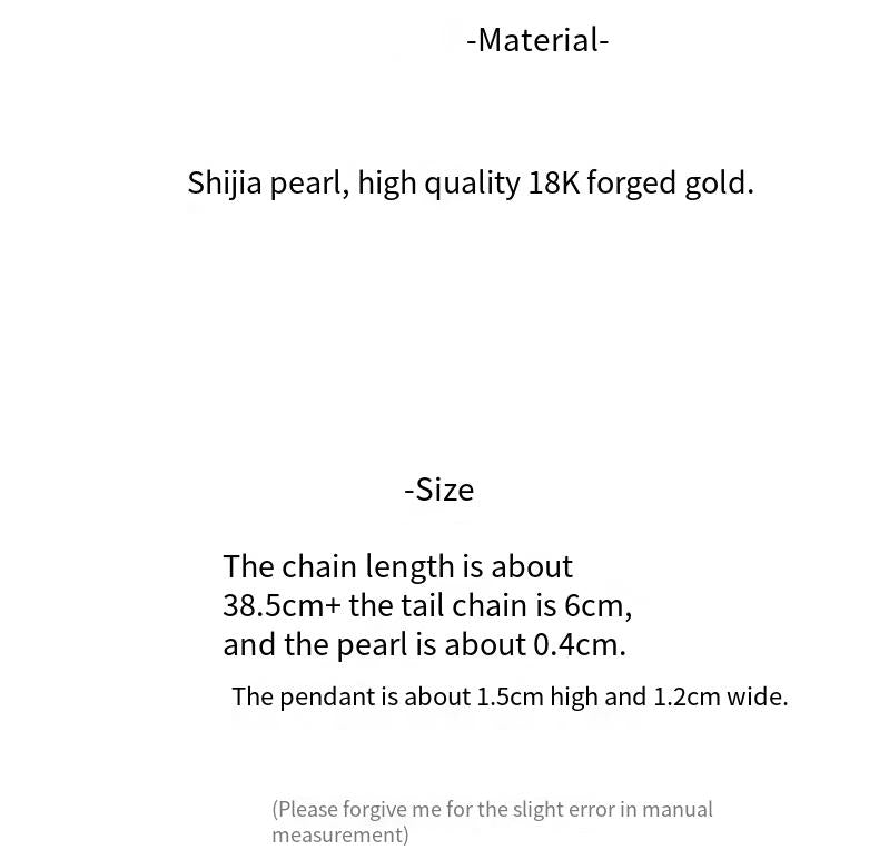 Rose Square Fritillaria Pearl Necklace