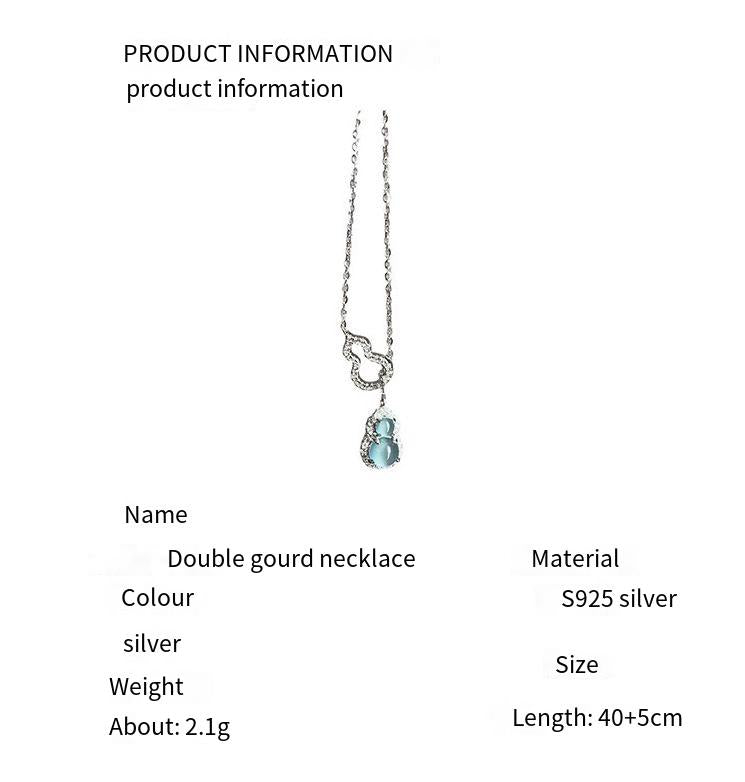 Natural Jade Double Gourd Necklace