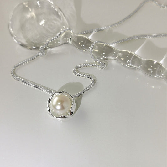 s925 sterling silver pearl necklace