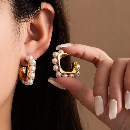 gold plated non-fading earrings