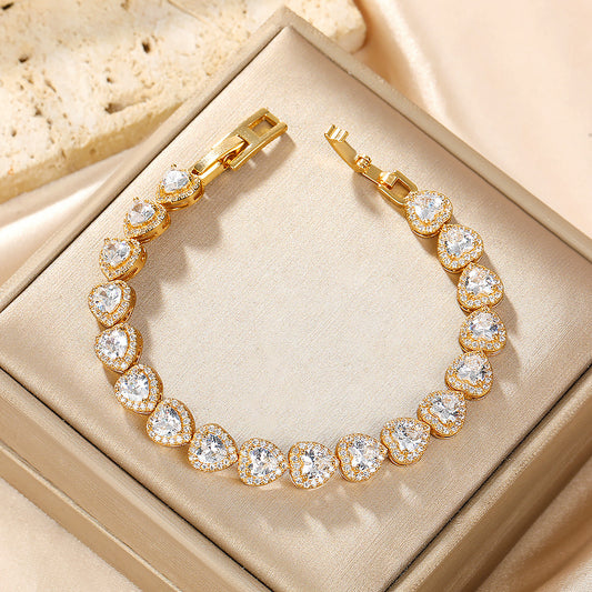 Full Diamond Zircon Chain Bracelet