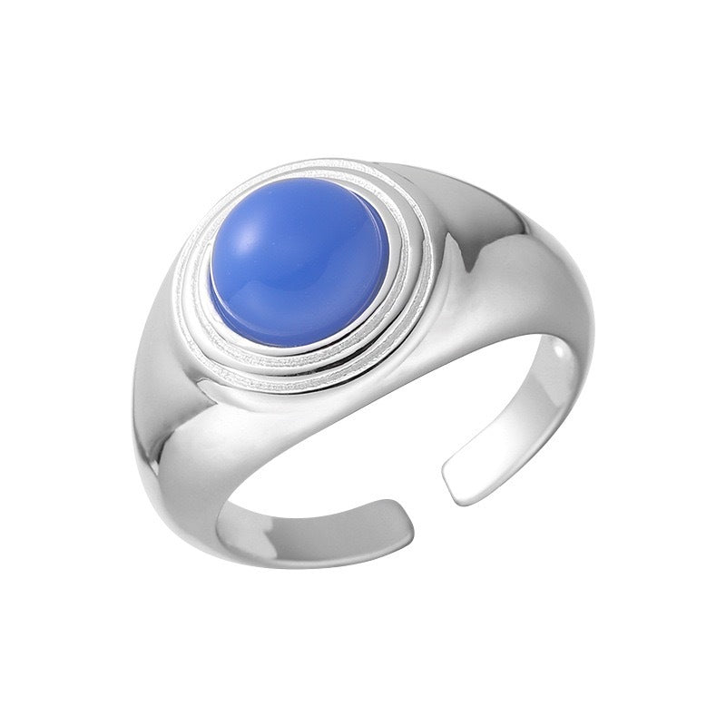 Ring Combination s925 sterling silver + gem series ring