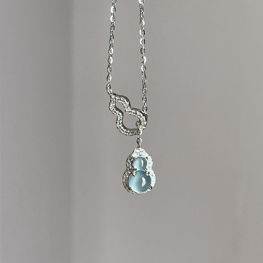 Natural Jade Double Gourd Necklace